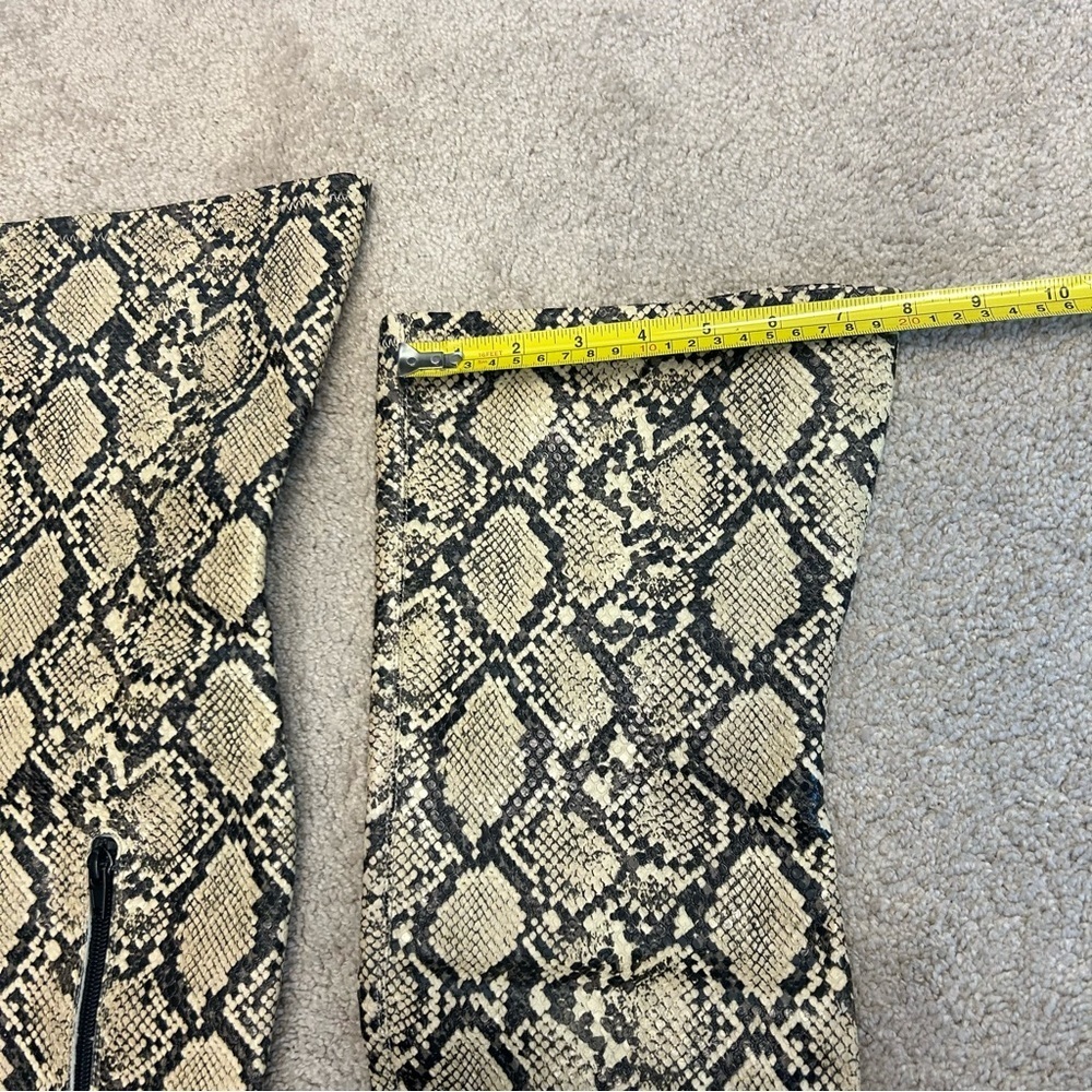 Design concept studio cream black snake print thigh high over the knee boots NWT - Picture 10 of 14